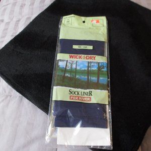 Fox River Mid-Calf Wick & Dry Sock Liner Size M Unisex Dark Blue